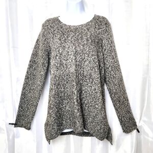 Prana Nolan Sweater Wool Mohair Blend Gray Pullover Tunic Womens Sz M Cozy